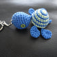 Gehäkelte Schildkröte als Schlüsselanhänger, Taschen-, Geschenk- oder Autospiegelanhänger