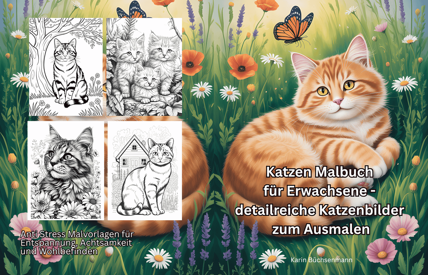 Katzen Malbuch für Erwachsene