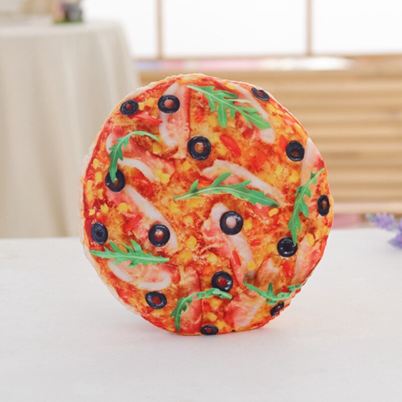 Kissen im Pizza, Keks, Hamburger, Brötchen oder Hotdog Design