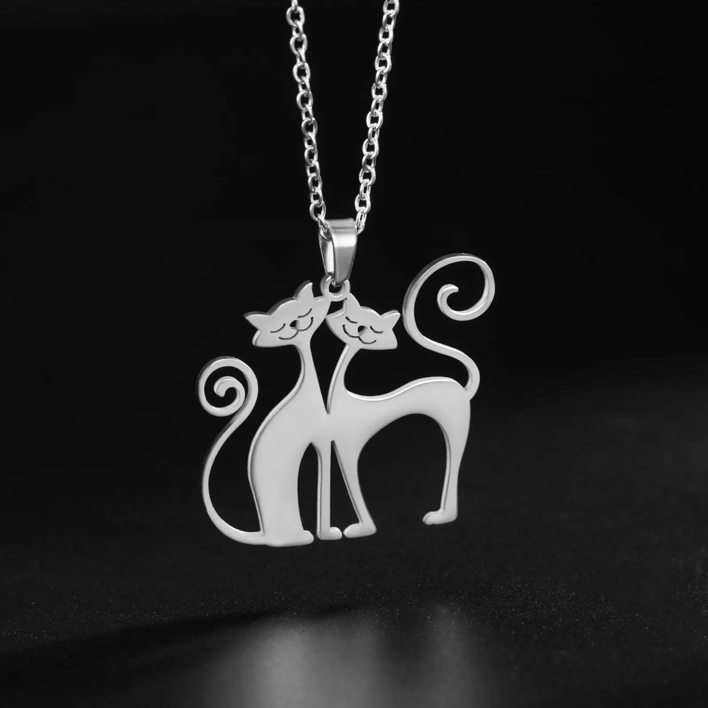 Edel und elegant - Halskette "Katzenliebe" mit Katzenanhänger - verschiedene Varianten zur Auswahl
